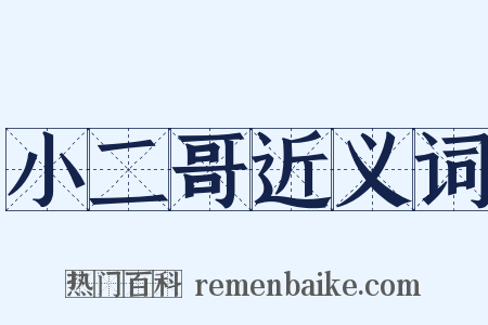 小二哥近义词是什么意思的图片